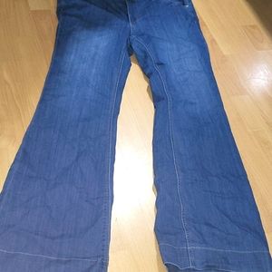 Forever 21 Wide Leg Blue Jeans